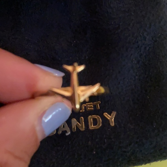 NEW JETSETCANDY AIRPLANE RING GOLD VERMEIL - Picture 4 of 10